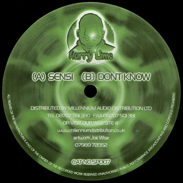 Sensi / Dont Know by Harry Lime - 12", UK. 2000. Electronic/Breaks, UK Garage Very Good Plus (VG+) Generic vinyl Nottingham.
