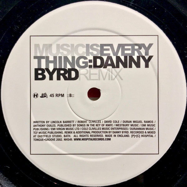 Music Is Everything (Remixes) by High Contrast - 12", UK. 2002. Electronic/Drum n Bass Very Good Plus (VG+) Very Good Plus (VG+) - vinyl For Sale in Nottingham. - 4
