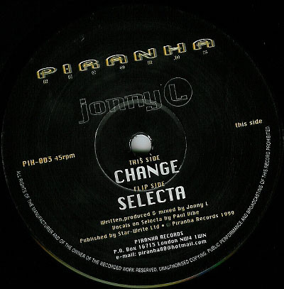 Selecta / Change by Jonny L - 12", UK. 1999. Electronic/Drum n Bass Very Good (VG) Very Good (VG) - vinyl For Sale in Nottingham. - 2