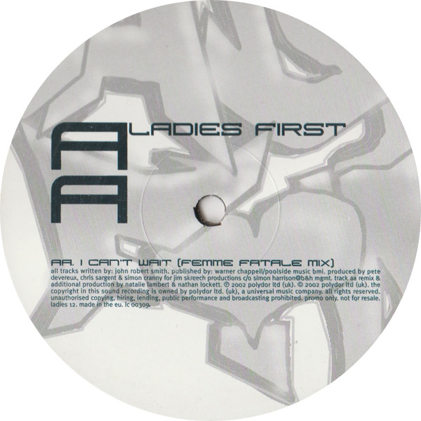 I Can't Wait by Ladies First - 12", Promo, UK. 2002. Electronic/UK Garage Very Good Plus (VG+) Very Good Plus (VG+) - vinyl For Sale in Nottingham. - 3