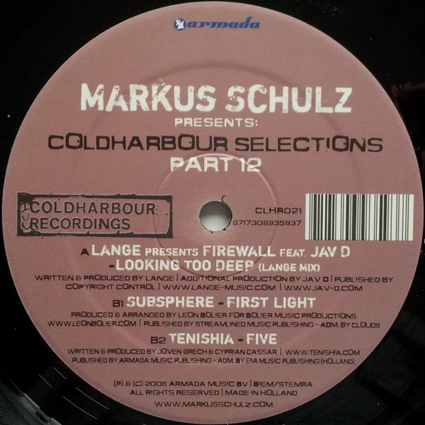 Coldharbour Selections Part 12 by Markus Schulz - 12", Netherlands. 2006. Electronic/Trance, Progressive Trance Mint (M) Very Good Plus (VG+) - vinyl For Sale in Nottingham. - 3