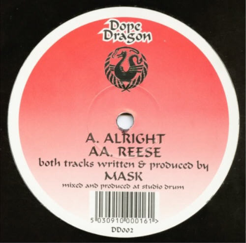 Alright / Reese by Mask - 12", UK. 1995. Electronic/Drum n Bass, Jungle Very Good Plus (VG+) Generic vinyl Nottingham.