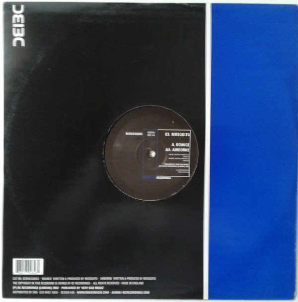Bounce / Airborne by Mosquito - 12", UK. 2002. Electronic/Drum n Bass Very Good Plus (VG+) Very Good Plus (VG+) - vinyl For Sale in Nottingham. - 2