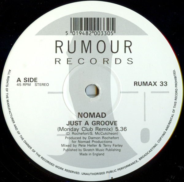 Just A Groove by Nomad - 12", UK. 1991. Electronic/House Near Mint (NM or M-) Near Mint (NM or M-) - vinyl For Sale in Nottingham. - 3