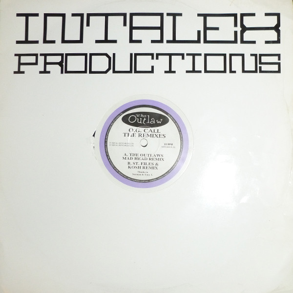 O.G. Call (The Remixes) by The Outlaw - 12", UK. 1995. Electronic/Drum n Bass, Jungle Near Mint (NM or M-) Very Good Plus (VG+) vinyl Nottingham.