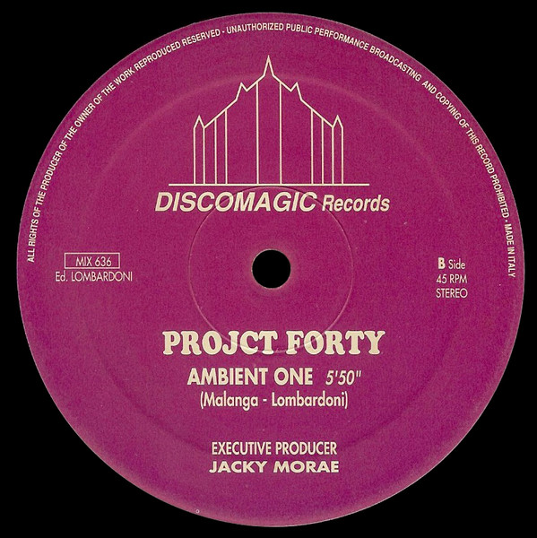 When I Fell In Love by Projct Forty* - 12", Italy. 1991. Electronic/House, Deep House Very Good (VG) Generic - vinyl For Sale in Nottingham. - 2