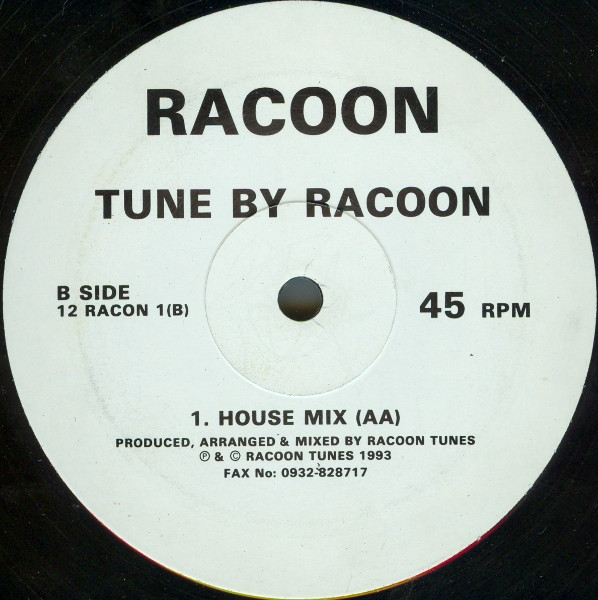 Tune By Racoon by Racoon (3) - 12", UK. 1993. Electronic/House Very Good (VG) Very Good (VG) - vinyl For Sale in Nottingham. - 2