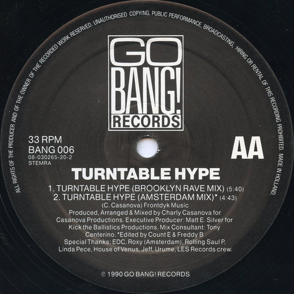 I'll Bass You / Turntable Hype by Turntable Hype - 12", Netherlands. 1990. Electronic/House, Techno Very Good Plus (VG+) Very Good Plus (VG+) - vinyl For Sale in Nottingham. - 2
