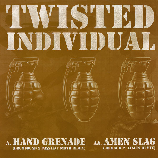 Hand Grenade / Amen Slag (Remixes) by Twisted Individual - 12", UK. 2003. Electronic/Drum n Bass Very Good Plus (VG+) Very Good (VG) vinyl Nottingham.