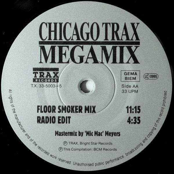 Chicago Trax Megamix by Various - LP, Mixed, Gat, Germany. 1987. Electronic/Acid House, House Very Good (VG) Very Good Plus (VG+) - vinyl For Sale in Nottingham. - 6