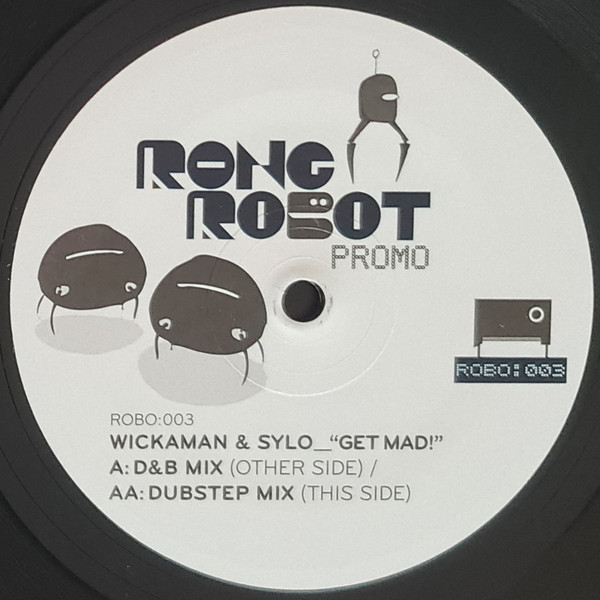 Get Mad! by Wickaman & Sylo - 12", M/Print, Promo, UK. 2009. Electronic/Dubstep, Drum n Bass Very Good Plus (VG+) Generic - vinyl For Sale in Nottingham. - 3