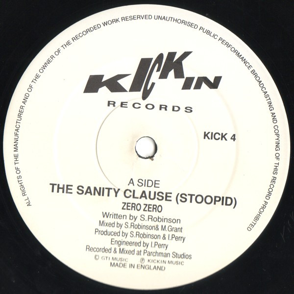 The Sanity Clause by Zero Zero - 12", UK. 1991. Electronic/Breakbeat, Hardcore, Techno Near Mint (NM or M-) Very Good (VG) - vinyl For Sale in Nottingham. - 3