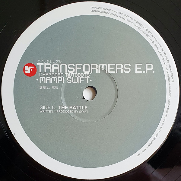 Transformers EP: Autobots by Mampi Swift - 2x12", UK. 2003. Electronic/Drum n Bass Very Good (VG) Very Good (VG) - vinyl For Sale in Nottingham. - 5
