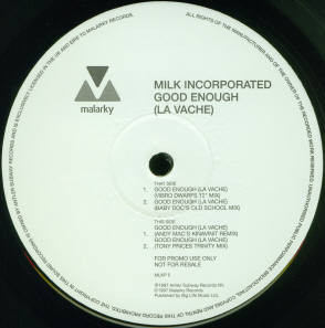 Good Enough (La Vache) by Milk Incorporated* - 12", Promo, UK. 1997. Electronic/House, Trance, Techno Very Good (VG) Very Good (VG) vinyl Nottingham.