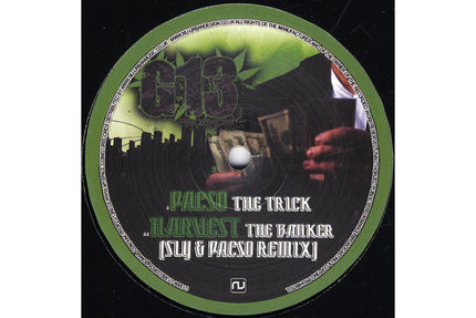The Trick / The Banker (Sly & Pacso Remix) by Pacso* / Harvest - 12", Promo, UK. 2010. Electronic/Drum n Bass Very Good (VG) Very Good (VG) - vinyl For Sale in Nottingham. - 2