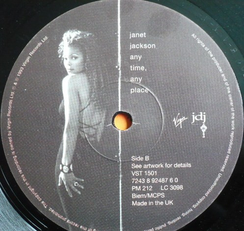 Any Time, Any Place by Janet Jackson - 12", Single, UK. 1994. Electronic, Funk / Soul/Contemporary R&B, House Very Good Plus (VG+) Very Good (VG) - vinyl For Sale in Nottingham. - 4