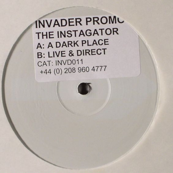 A Dark Place / Live & Direct by The Instagator* - 12", Promo, W/Lbl, Sti, UK. 2002. Electronic/Drum n Bass Very Good Plus (VG+) Generic vinyl Nottingham.