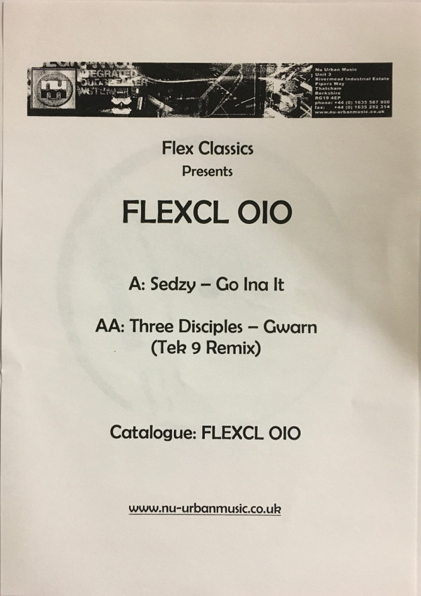 Flex Classics - Volume 10 by Sedzy / Three Disciples - 12", Promo, W/Lbl, UK. 2006. Electronic/Jungle Very Good Plus (VG+) Generic vinyl Nottingham.