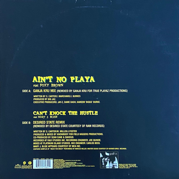 Ain't No Playa by Jay-Z Feat. Foxy Brown - 12", UK. 1997. Electronic, Hip Hop/Drum n Bass, Jungle Very Good Plus (VG+) Very Good Plus (VG+) - vinyl For Sale in Nottingham. - 2