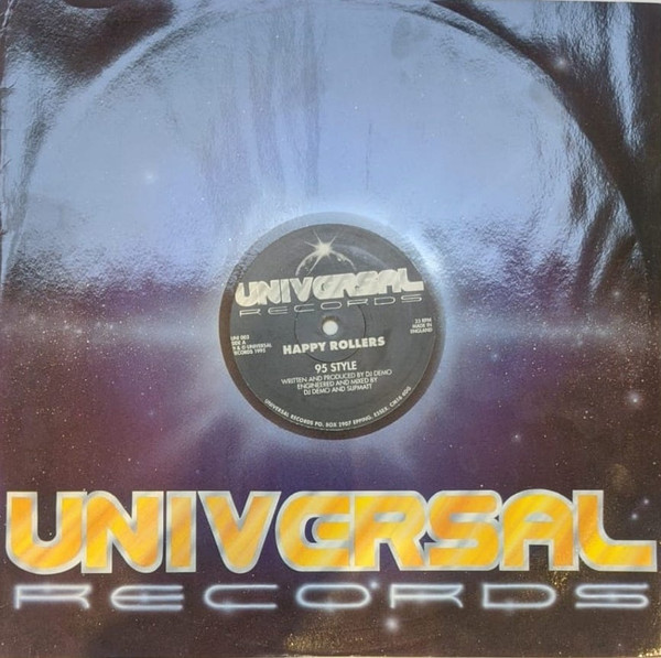 95 Style / No Justice by Happy Rollers - 12", UK. 1995. Electronic/Breakbeat, Happy Hardcore Very Good Plus (VG+) Very Good Plus (VG+) vinyl Nottingham.
