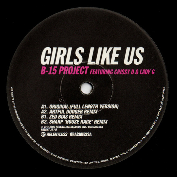 Girls Like Us by B-15 Project Featuring Crissy D & Lady G - 12", UK. 2000. Electronic/UK Garage, House Very Good Plus (VG+) Very Good Plus (VG+) - vinyl For Sale in Nottingham. - 2